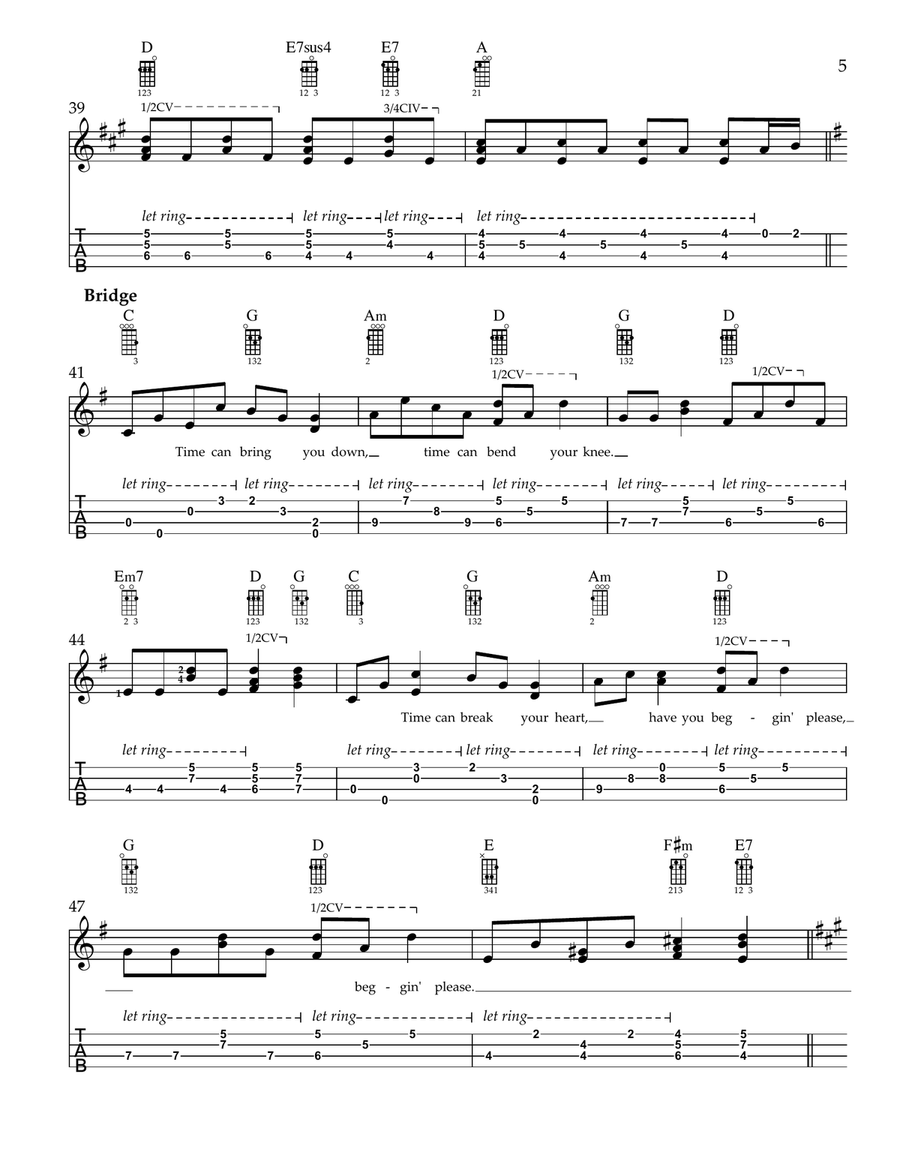 Tears In Heaven Ukulele scores gallery preview page 5