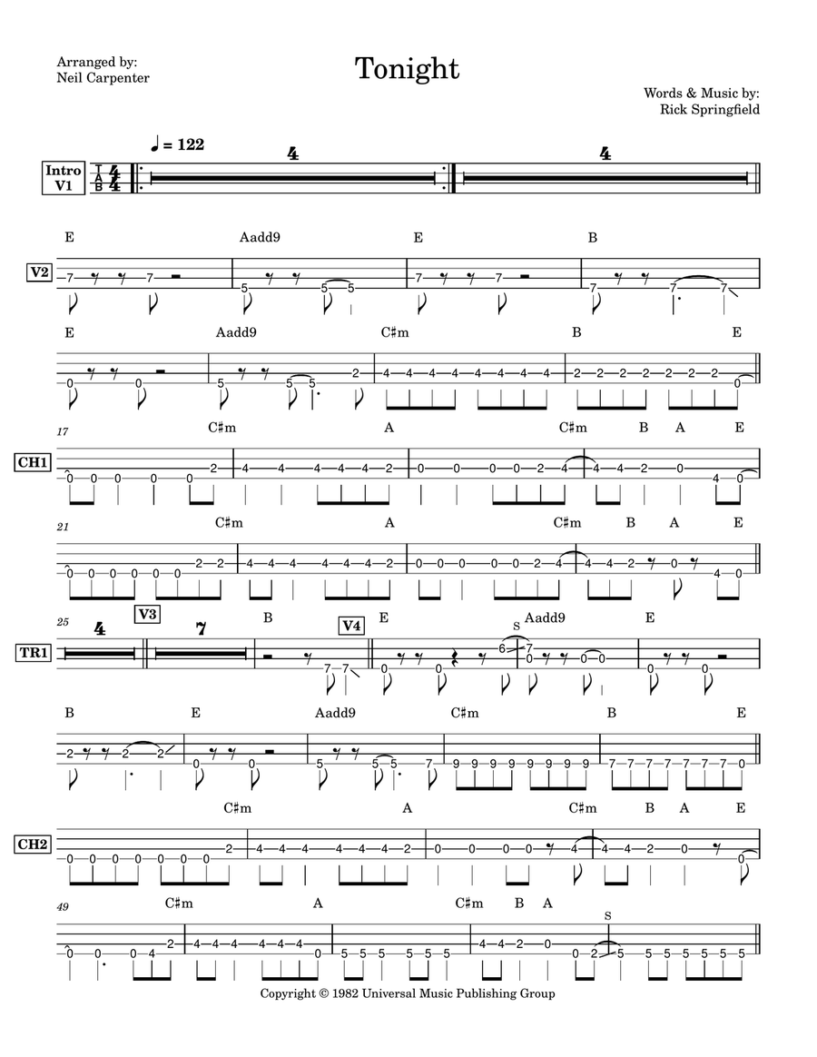 Tonight Tonight Acoustic Guitar scores gallery preview page 2