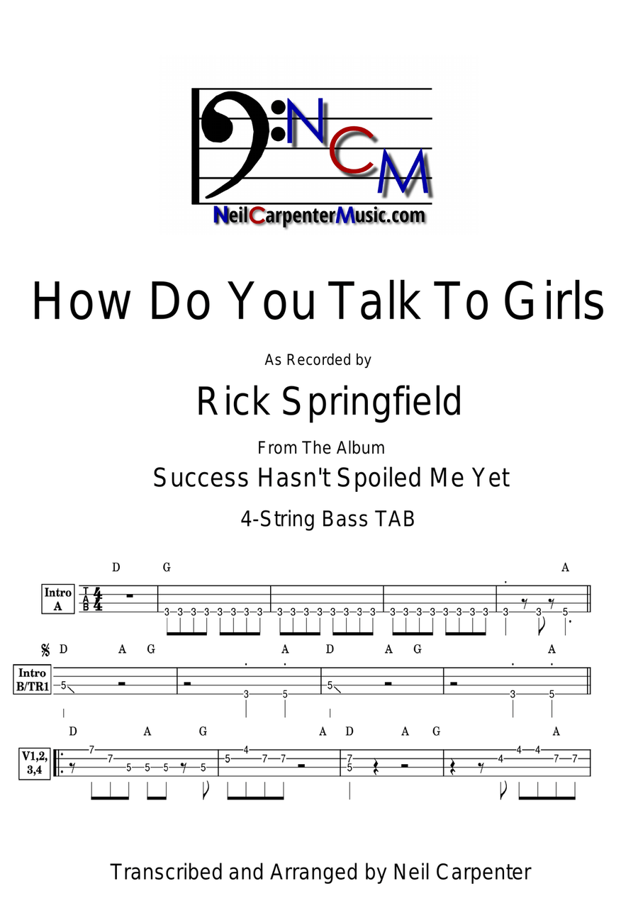 How Do You Talk To Girls How Do You Talk To Girls Acoustic Guitar scores gallery preview page 1