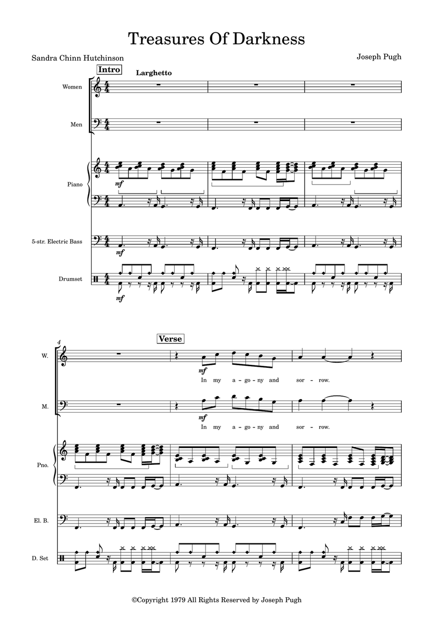 Treasures Of Darkness Treasures Of Darkness 4-Part scores gallery preview page 1