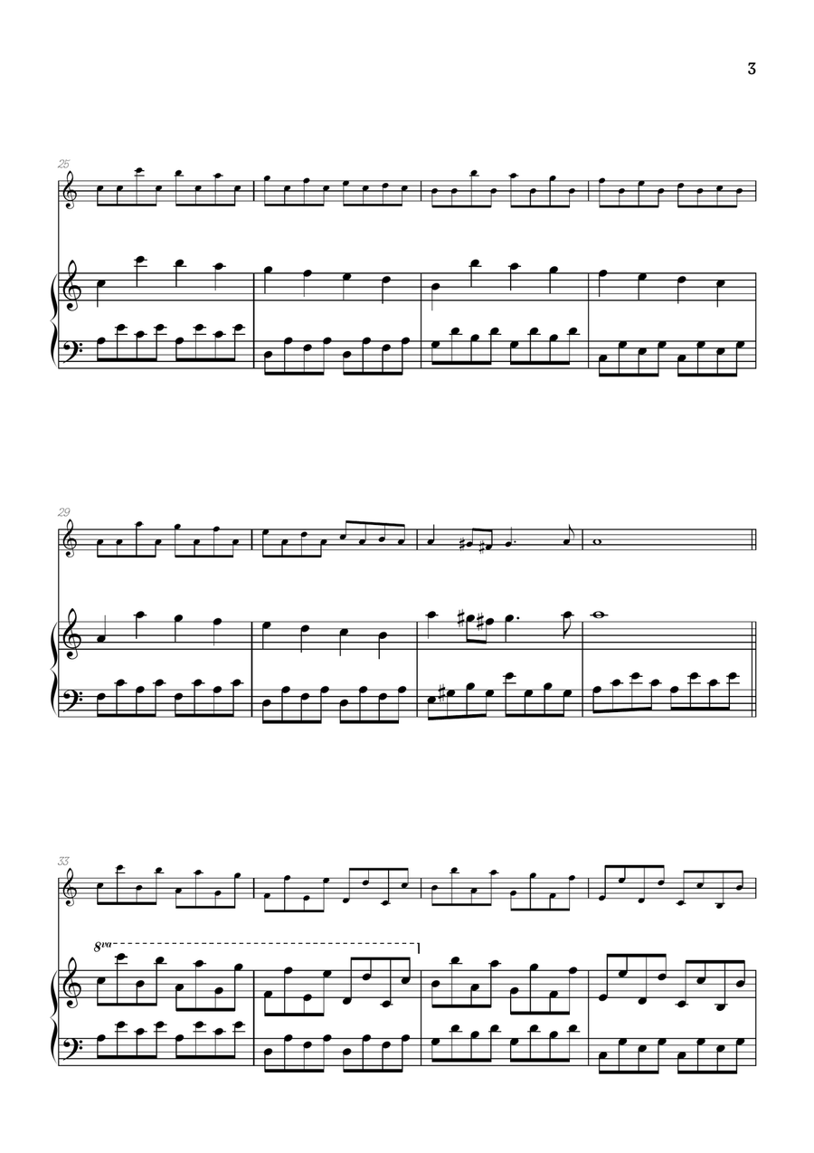 Handel-Halvorsen • Passacaglia | violin sheet music w/ piano accompaniment Violin Solo scores gallery preview page 3