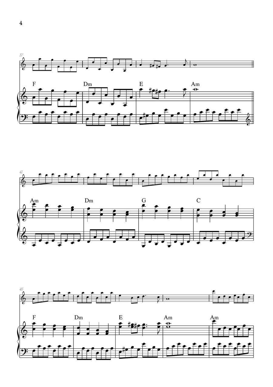 Handel-Halvorsen • Passacaglia | violin sheet music w/ piano accompaniment (chords) Violin Solo scores gallery preview page 4