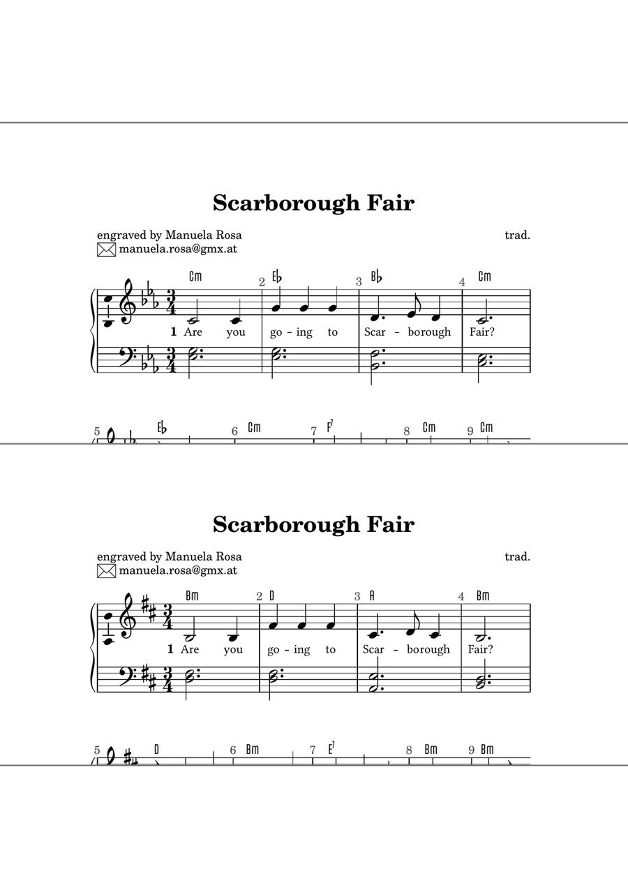Scarborough Fair (easy piano version) Piano Method scores gallery preview page 2