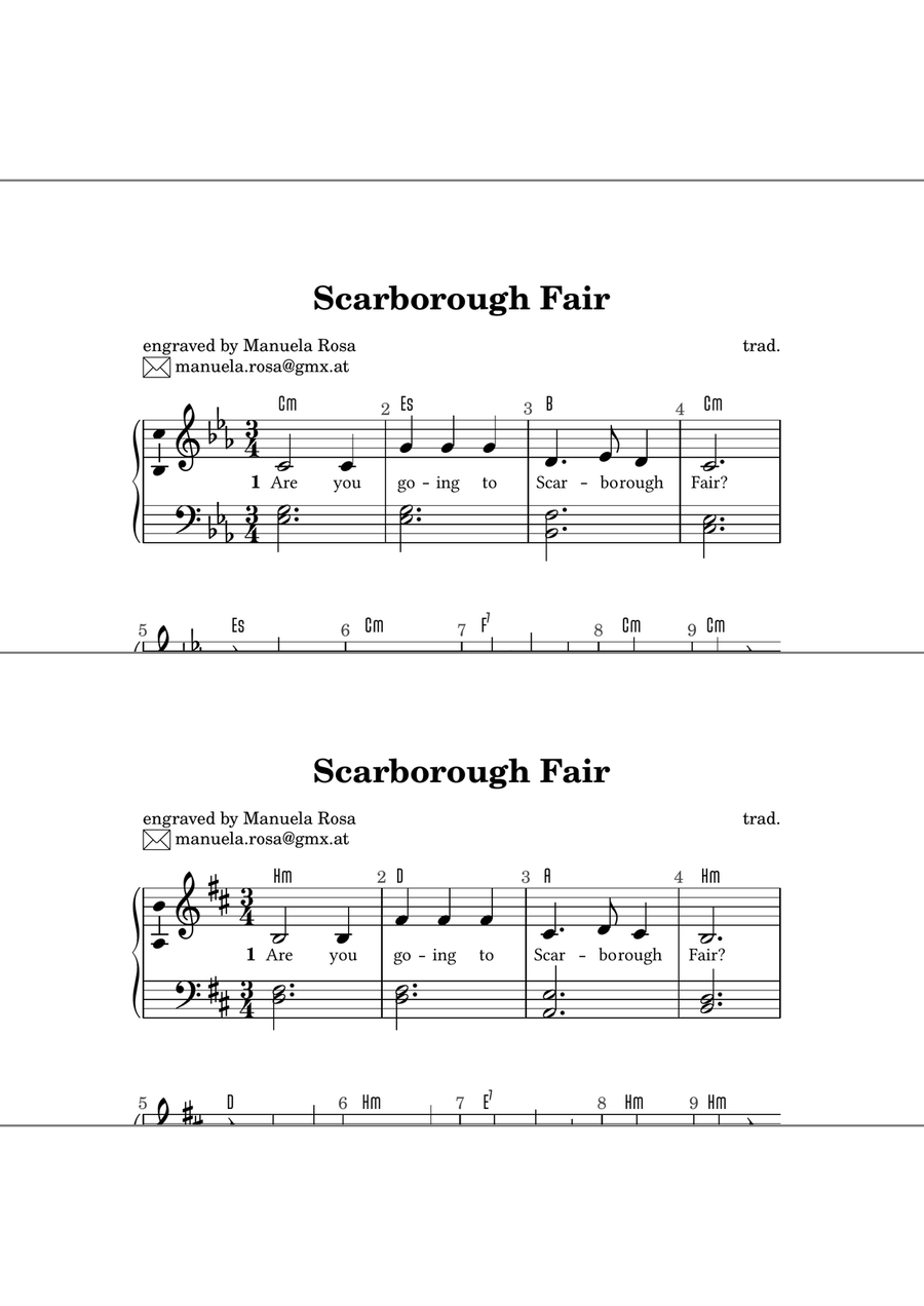 Scarborough Fair (easy piano version) Piano Method scores gallery preview page 4