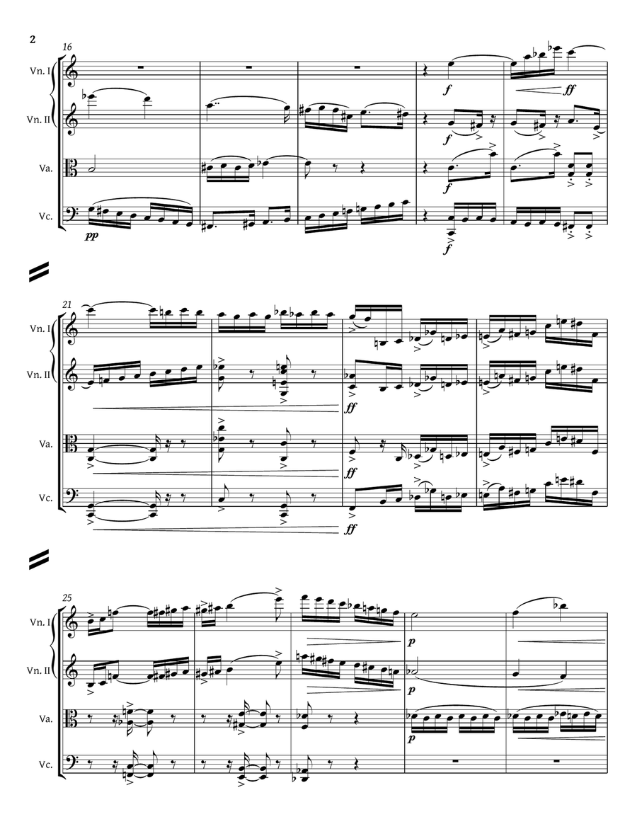 String Quartet No. 3, Op. 35 String Quartet scores gallery preview page 4