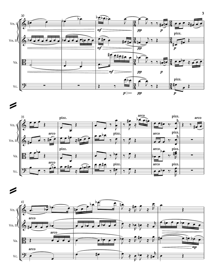 String Quartet No. 3, Op. 35 String Quartet scores gallery preview page 5