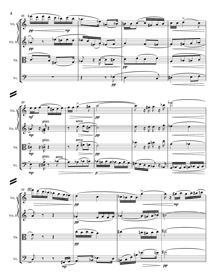 String Quartet No. 3, Op. 35 String Quartet scores gallery preview page 6