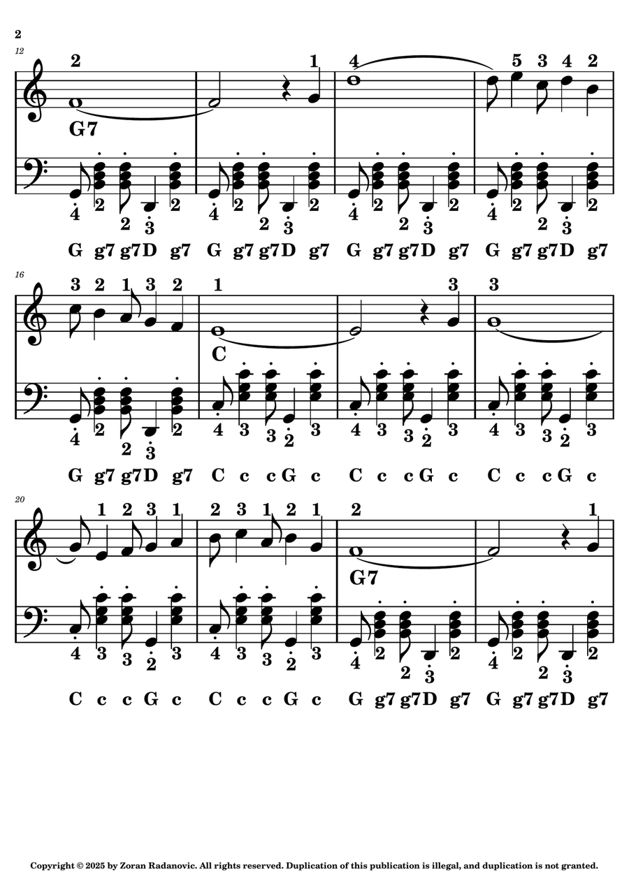 La Paloma - for accordion beginner Accordion scores gallery preview page 2