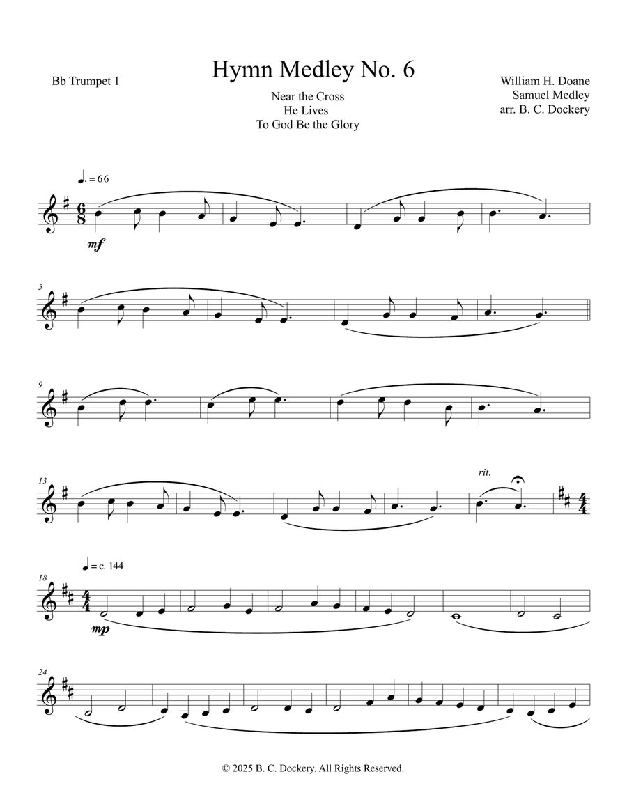 Hymn Medley No. 6 (Trumpet Duet) Trumpet Duet scores gallery preview page 4