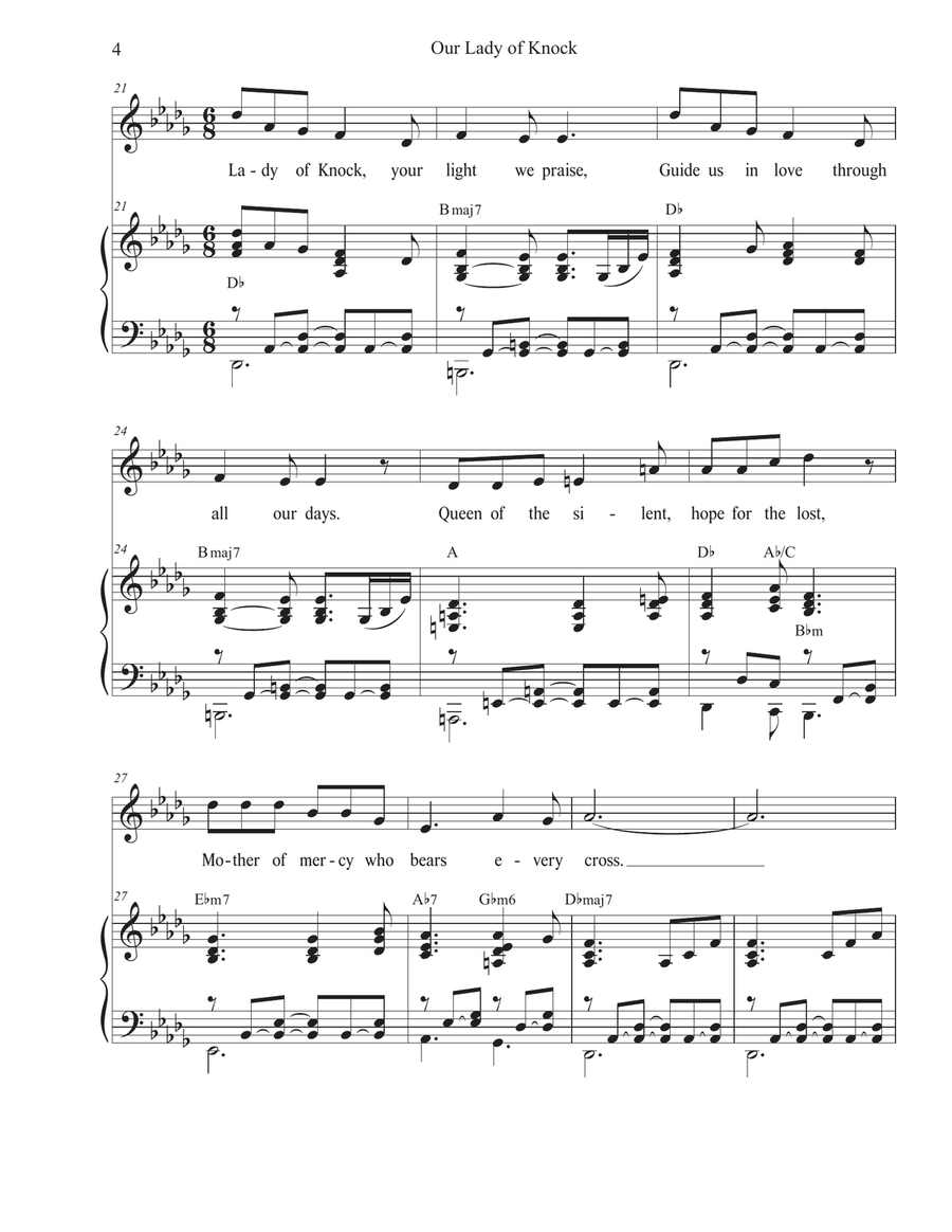 Our Lady of Knock (Vocal solo) Piano, Vocal scores gallery preview page 4