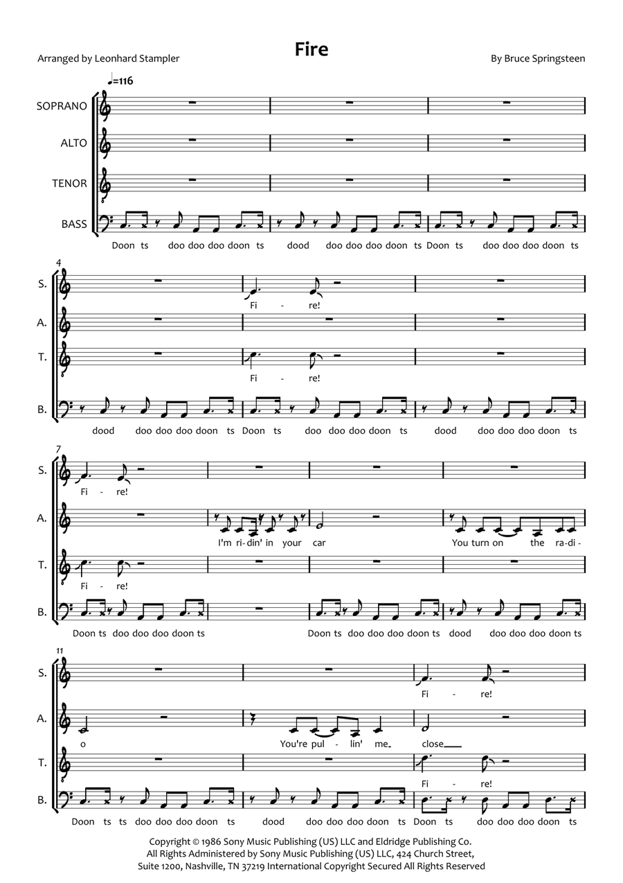 Fire Fire 4-Part scores gallery preview page 1