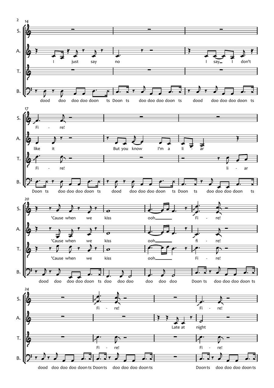 Fire Fire 4-Part scores gallery preview page 2