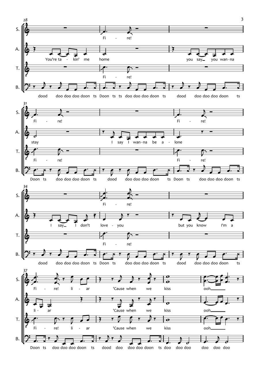 Fire Fire 4-Part scores gallery preview page 3