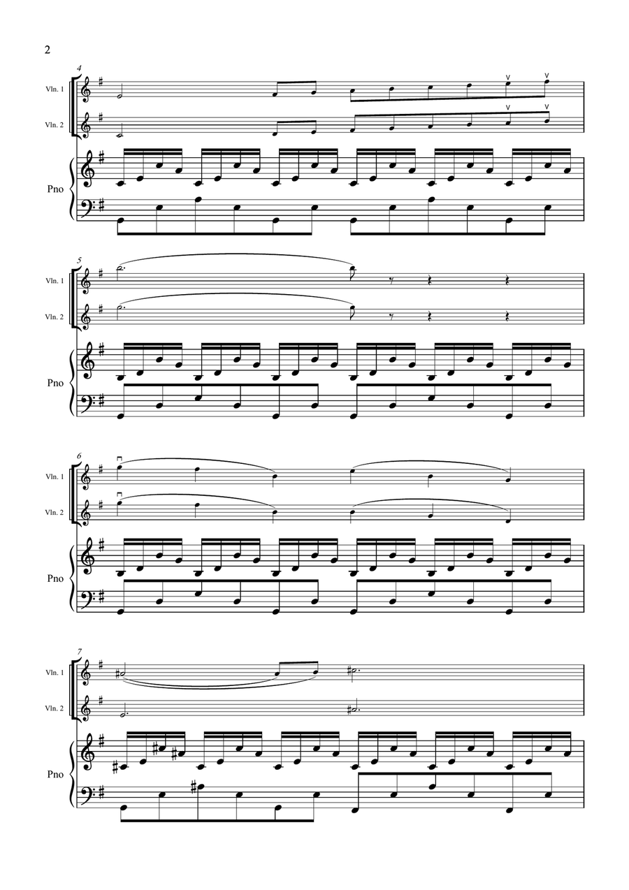 The Swan from The Carnival of The Animals String Duet scores gallery preview page 2