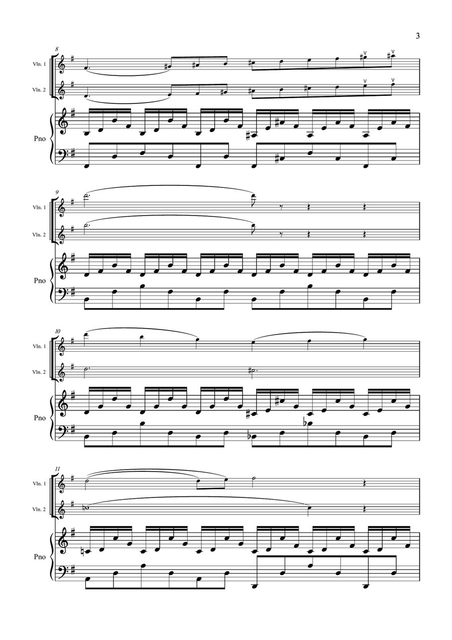 The Swan from The Carnival of The Animals String Duet scores gallery preview page 3