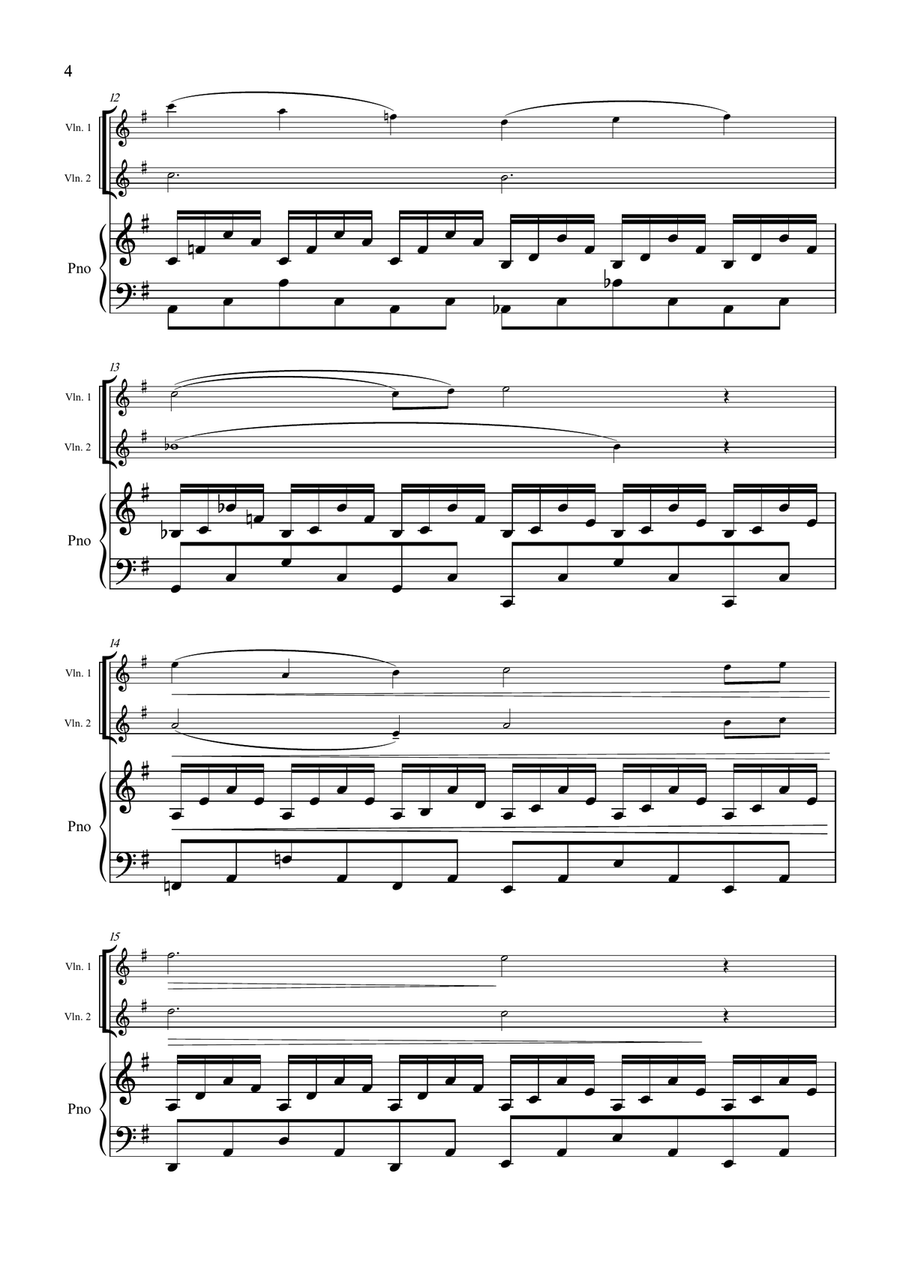 The Swan from The Carnival of The Animals String Duet scores gallery preview page 4