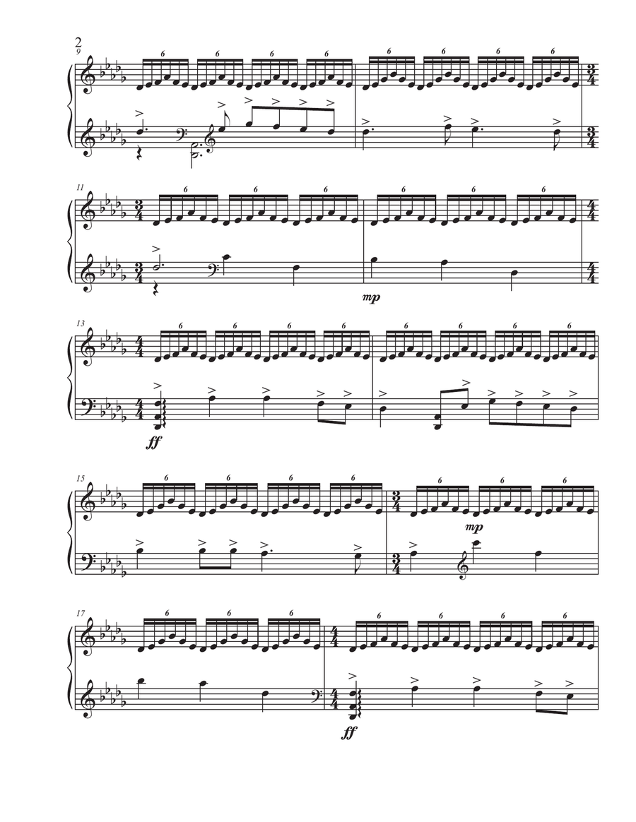 As the Deer with The Swan by Saint-Saens Piano Solo scores gallery preview page 2