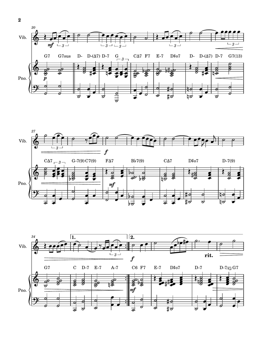 What A Diff'rence A Day Made Vibraphone scores gallery preview page 2