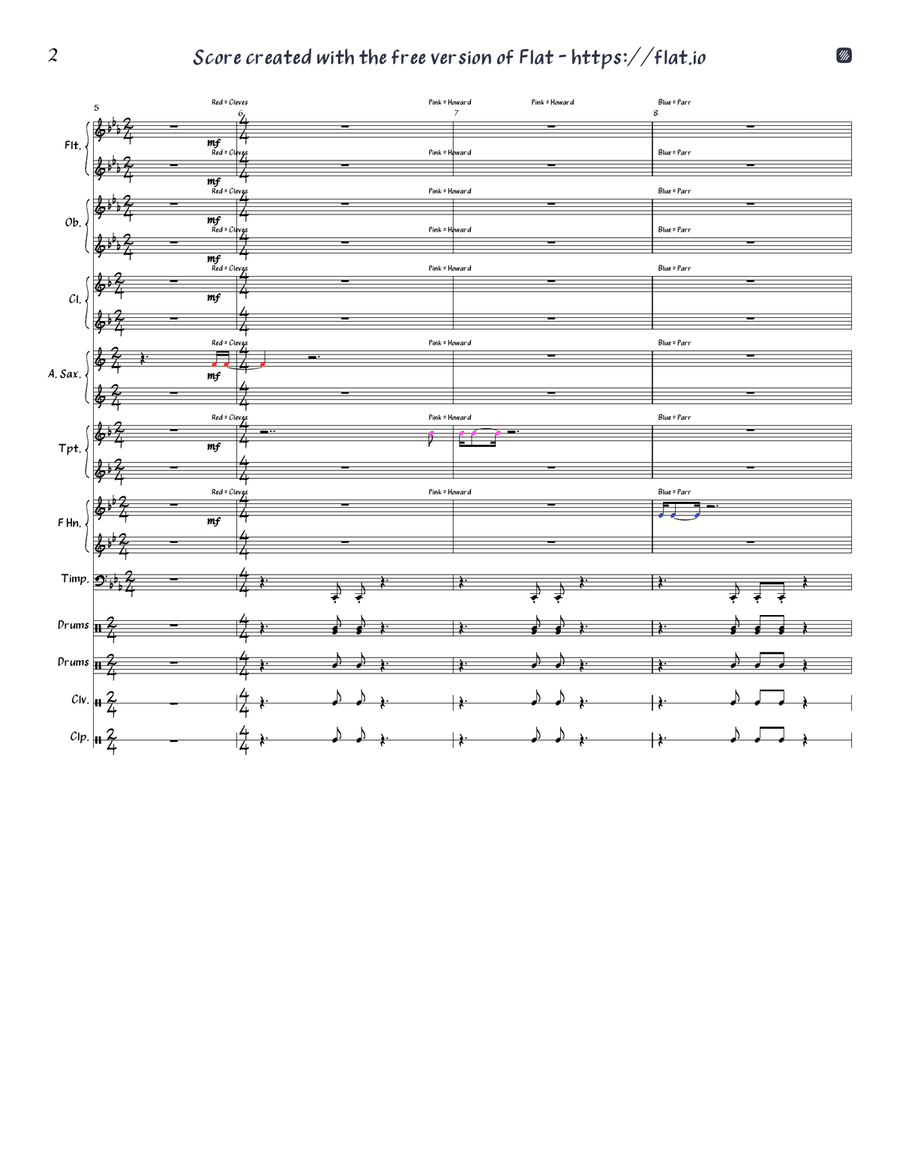 Ex-wives ll Six Ex-wives ll Six Concert Band scores gallery preview page 2