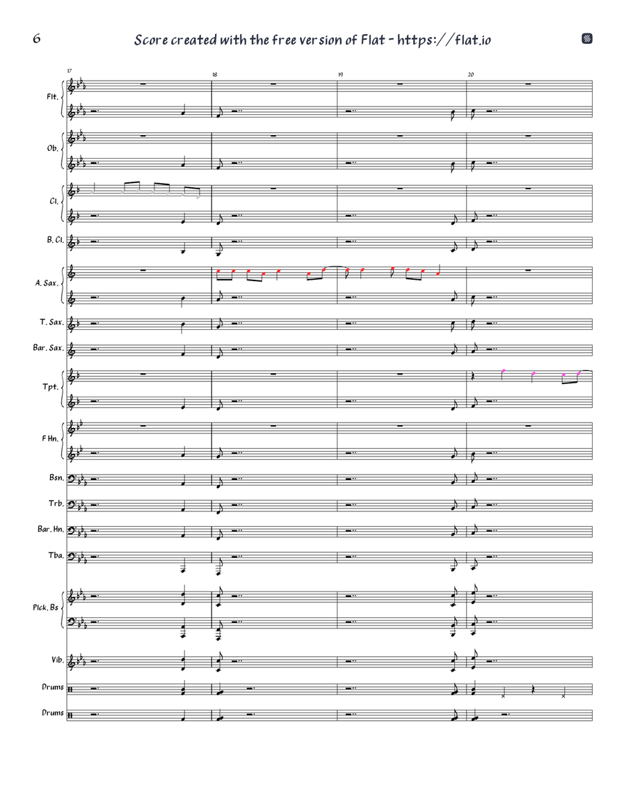 Ex-wives ll Six Ex-wives ll Six Concert Band scores gallery preview page 6