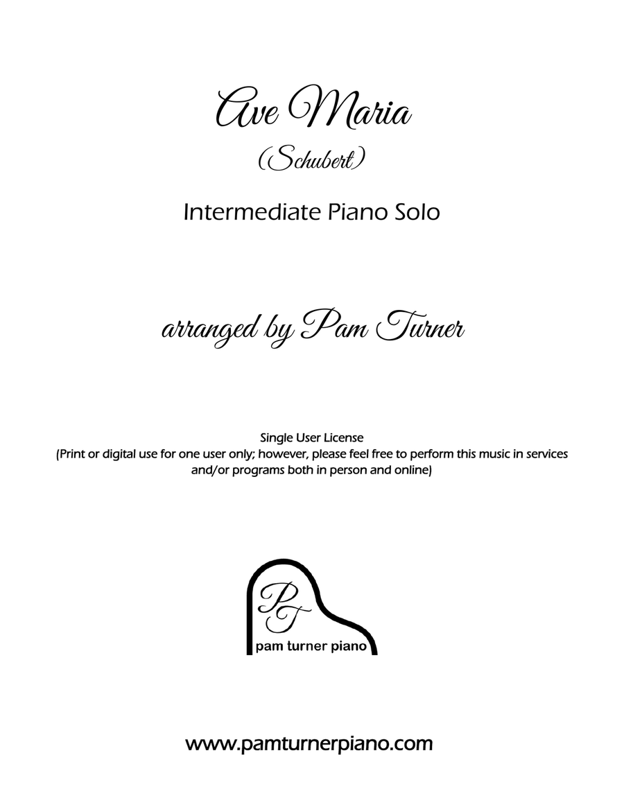 Ave Maria (Schubert)(Intermediate Piano Solo) Piano Solo scores gallery preview page 2
