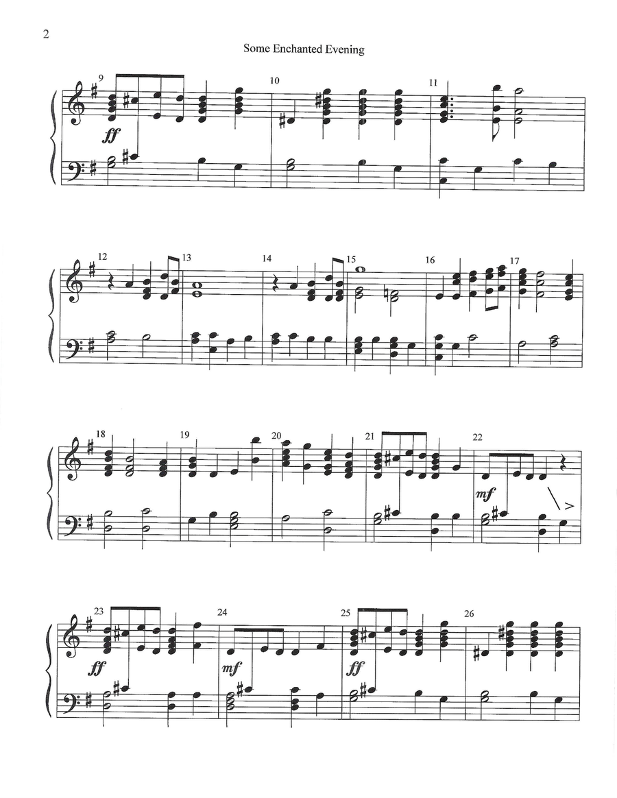 Some Enchanted Evening Some Enchanted Evening Handbell Choir scores gallery preview page 2
