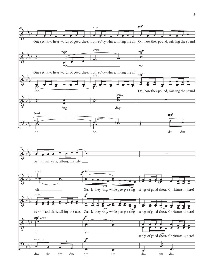 Carol Of The Bells Carol Of The Bells Divisi scores gallery preview page 5