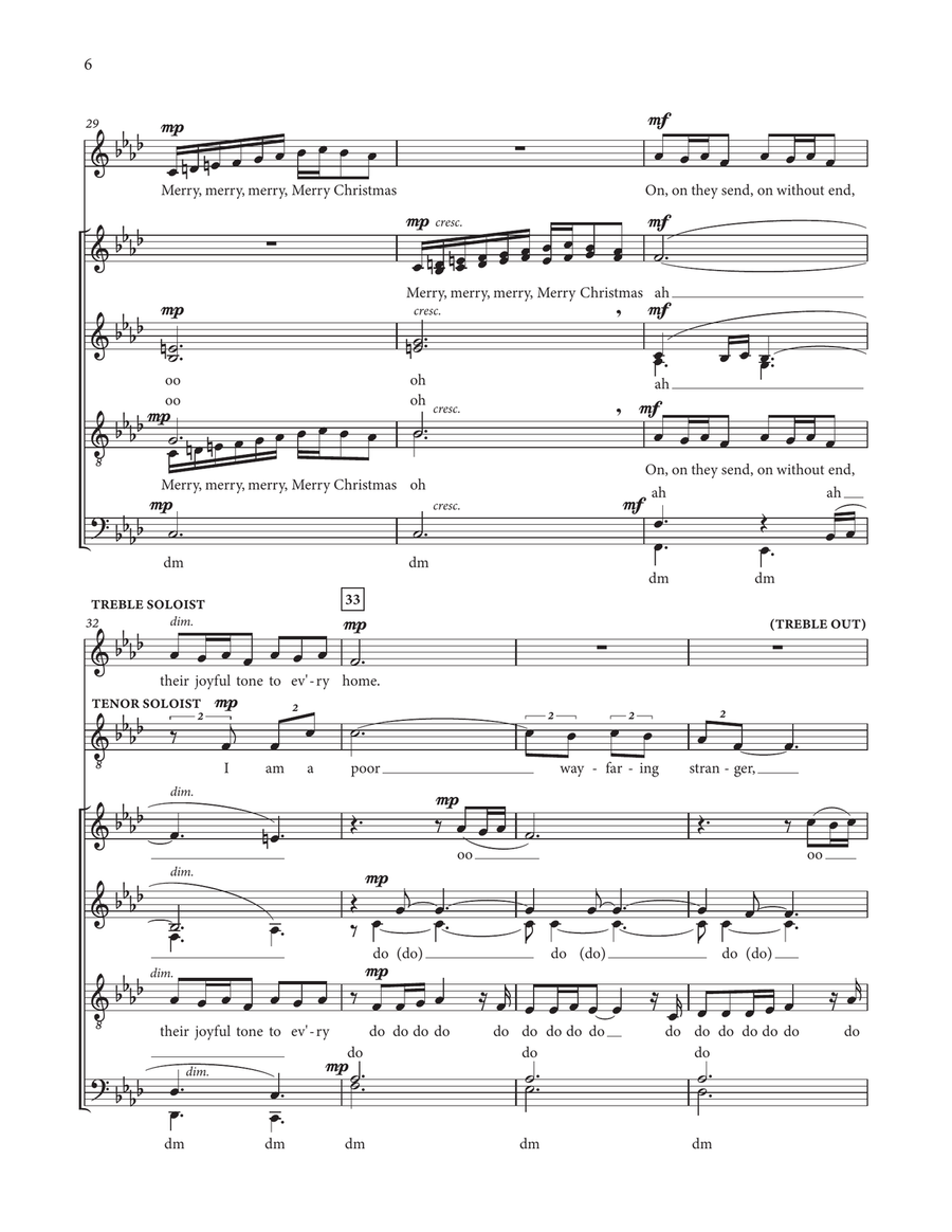 Carol Of The Bells Carol Of The Bells Divisi scores gallery preview page 6