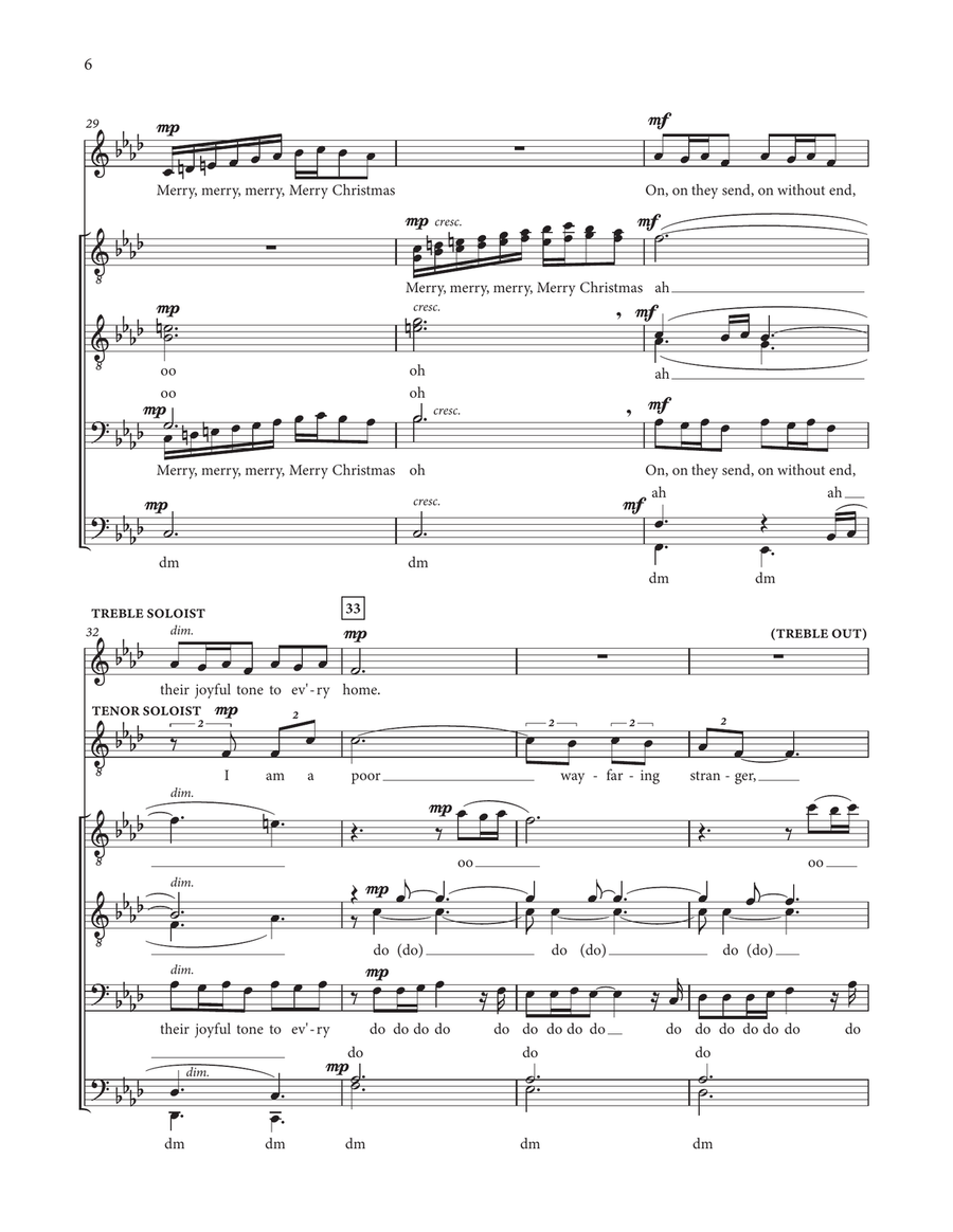 Carol Of The Bells Carol Of The Bells TTBB scores gallery preview page 6