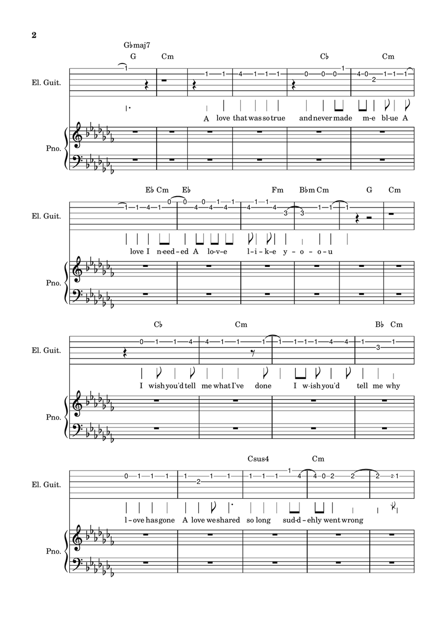 A Love I Needed Goes On A Love I Needed Goes On Electric Guitar scores gallery preview page 2