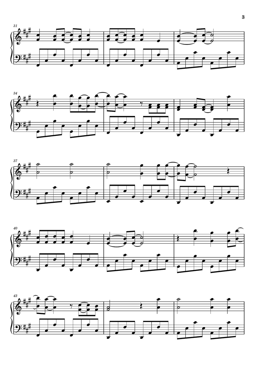 Maria Maria Piano Solo scores gallery preview page 3