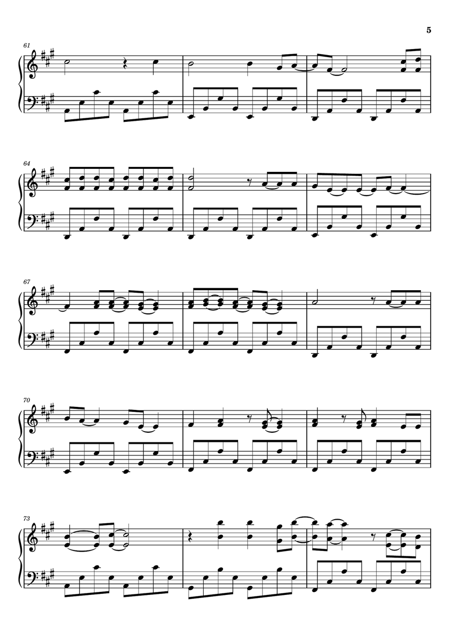 Maria Maria Piano Solo scores gallery preview page 5