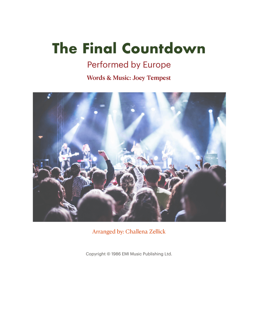 Final Countdown Easy Piano scores gallery preview page 1