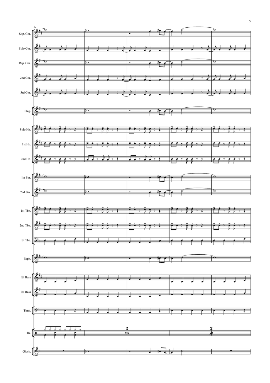 Can't Get You Out Of My Head Brass Band scores gallery preview page 6