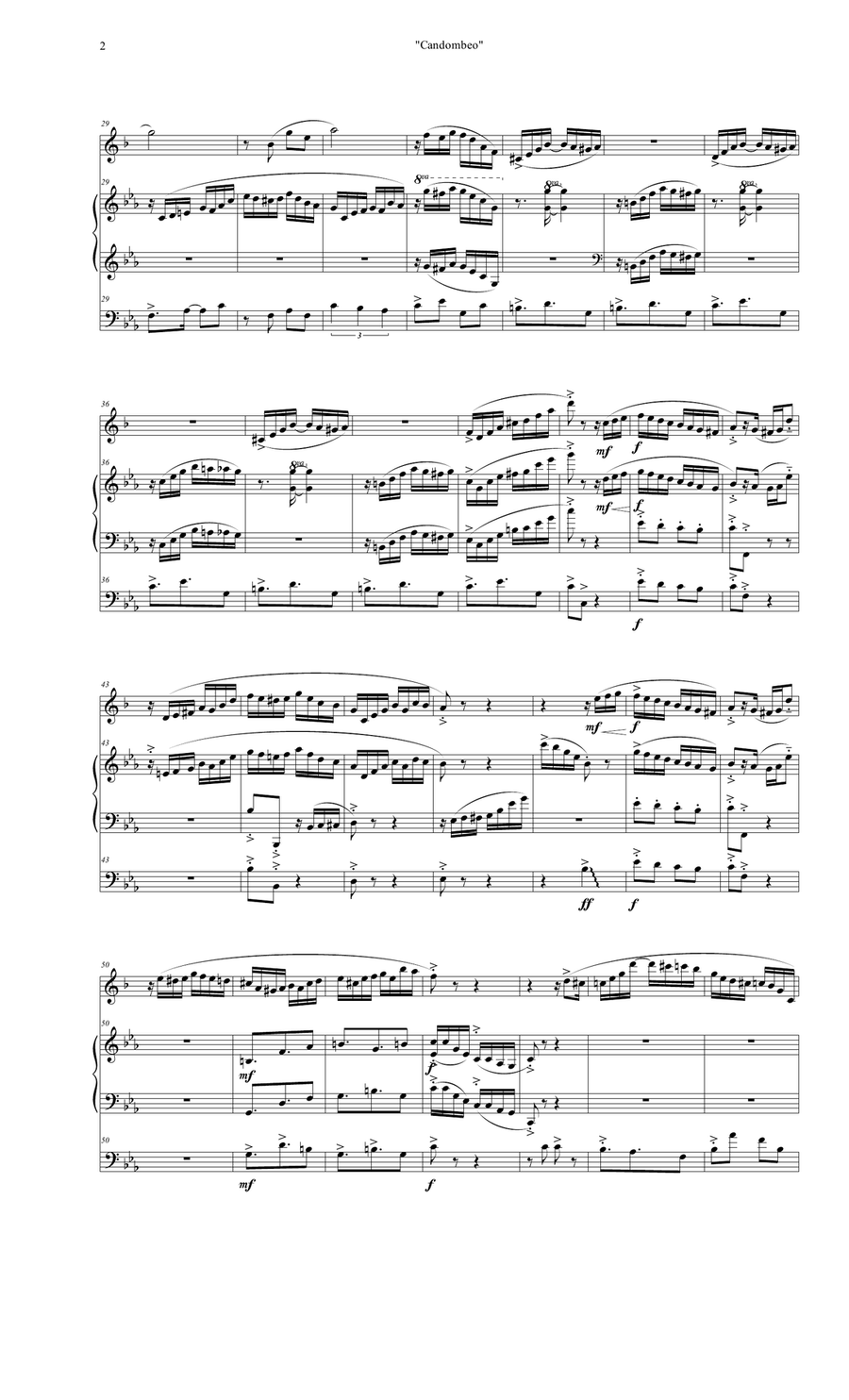 Candombeo Piano Trio scores gallery preview page 2