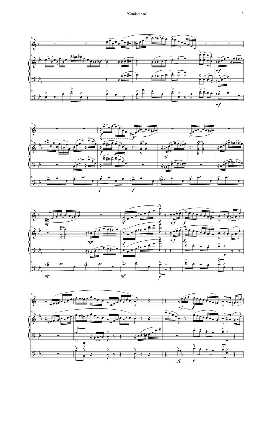 Candombeo Piano Trio scores gallery preview page 3