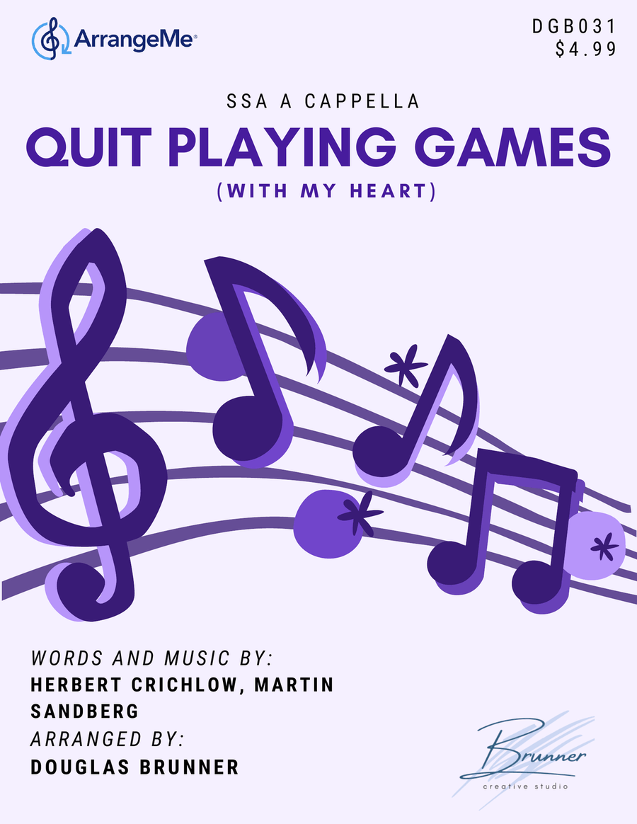 Quit Playing Games (With My Heart) SSA scores gallery preview page 1