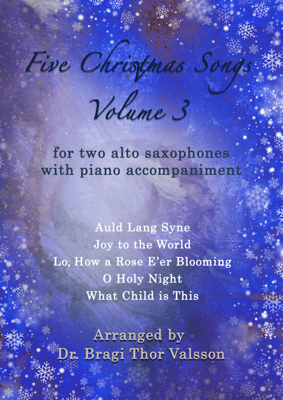 Five Christmas Songs for two Alto Saxophones - volume 3 Woodwind Duet scores gallery preview page 1