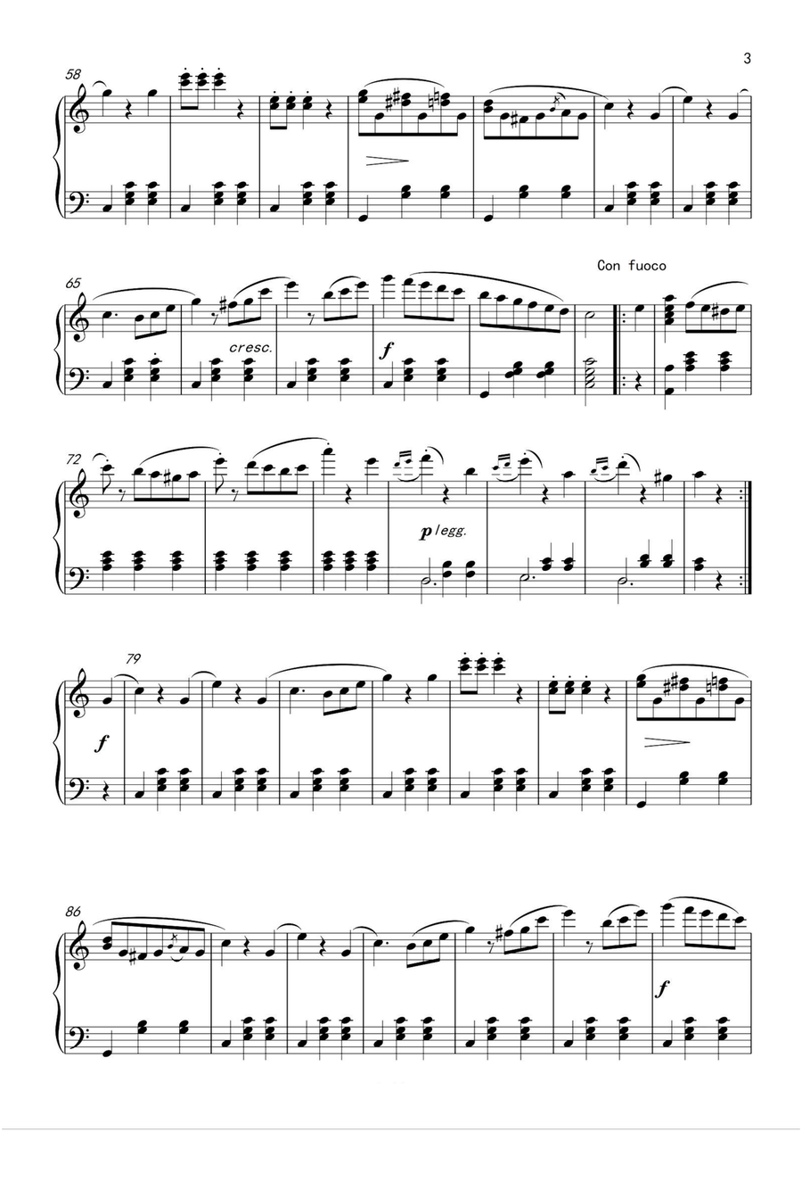 Valse de l'Aurore - Friedrich Burgmüller Piano Solo scores gallery preview page 3