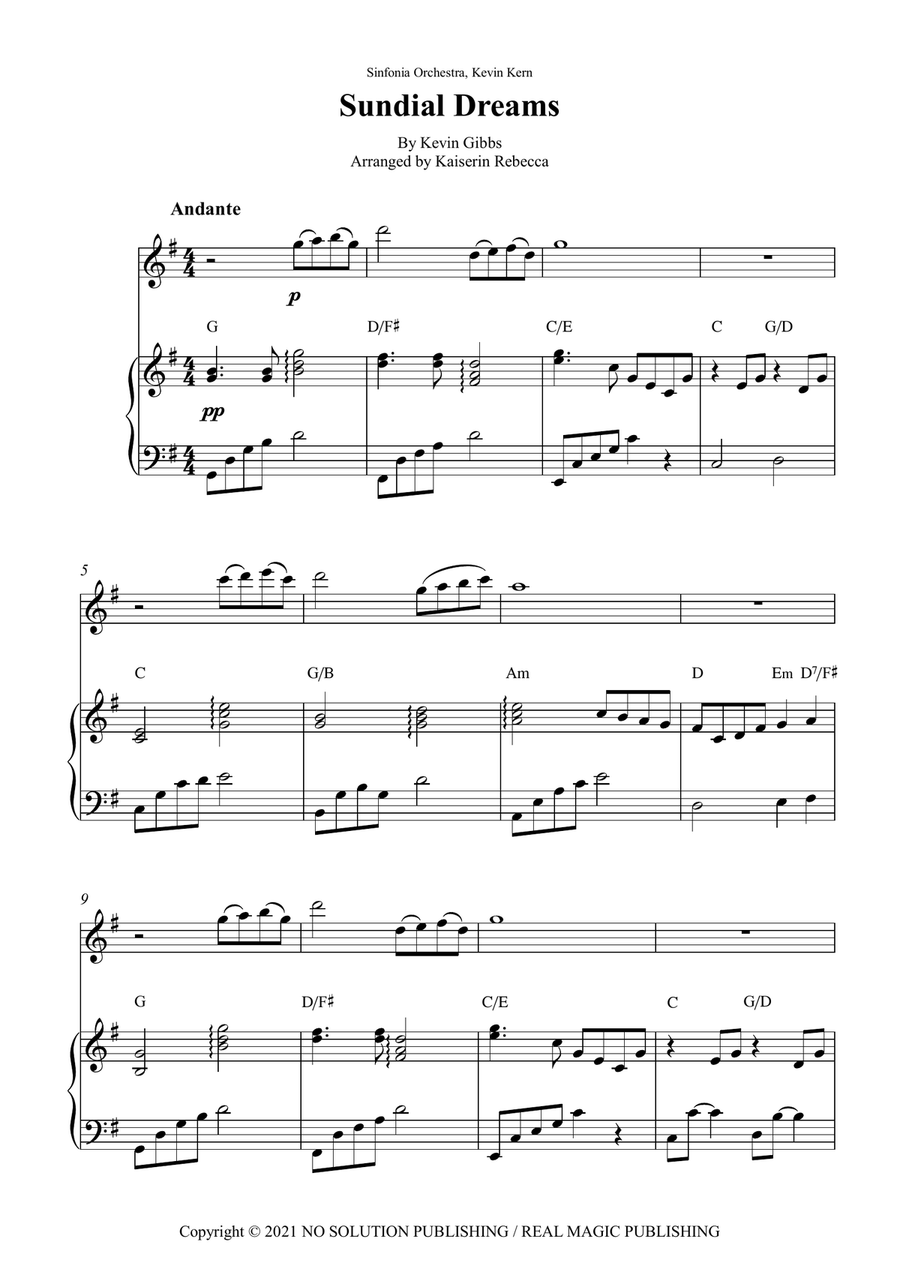 Sundial Dreams Sundial Dreams Violin Solo scores gallery preview page 1