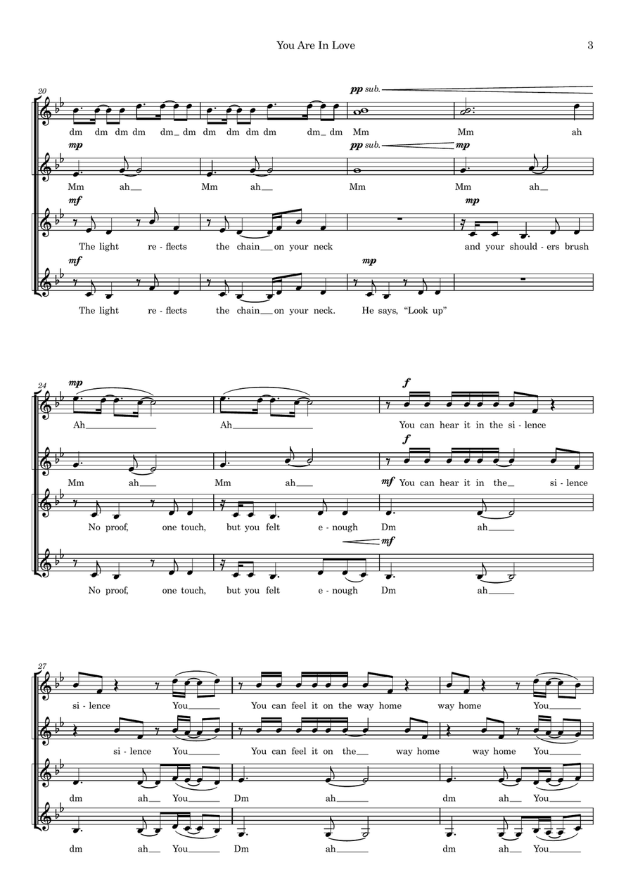 You Are In Love You Are In Love SSAA scores gallery preview page 4