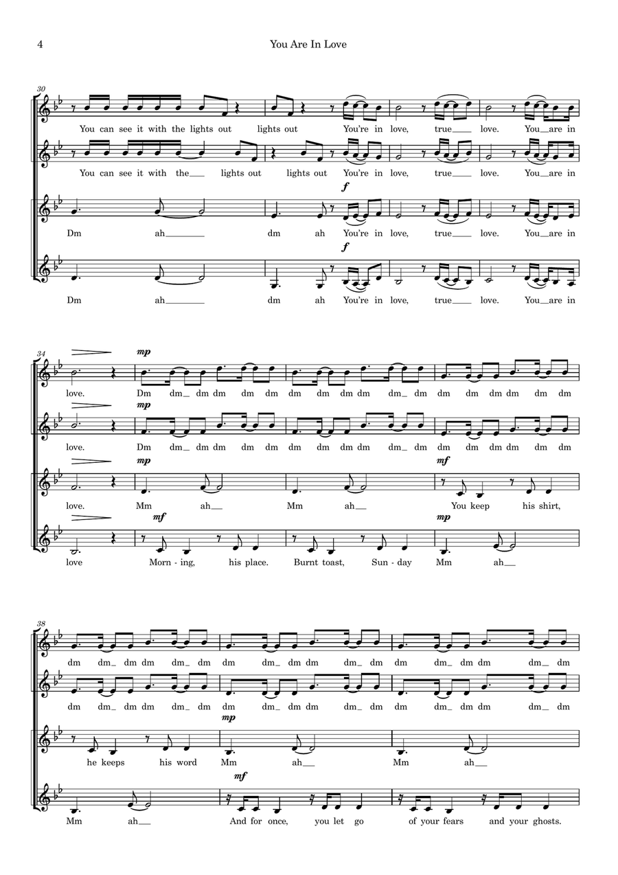 You Are In Love You Are In Love SSAA scores gallery preview page 5