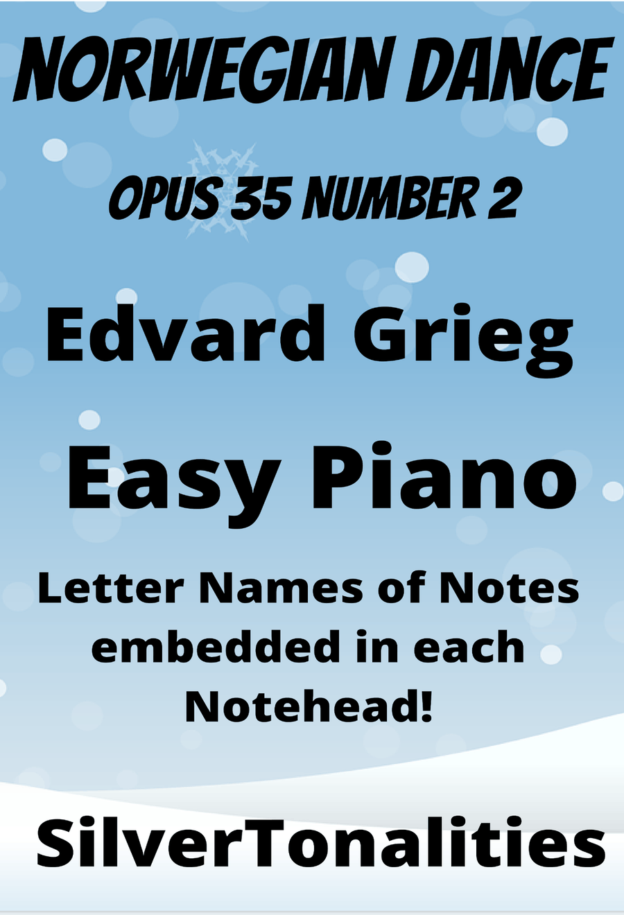 Norwegian Dance Opus 35 Number 2 Easy Piano Sheet Music Piano Method scores gallery preview page 1