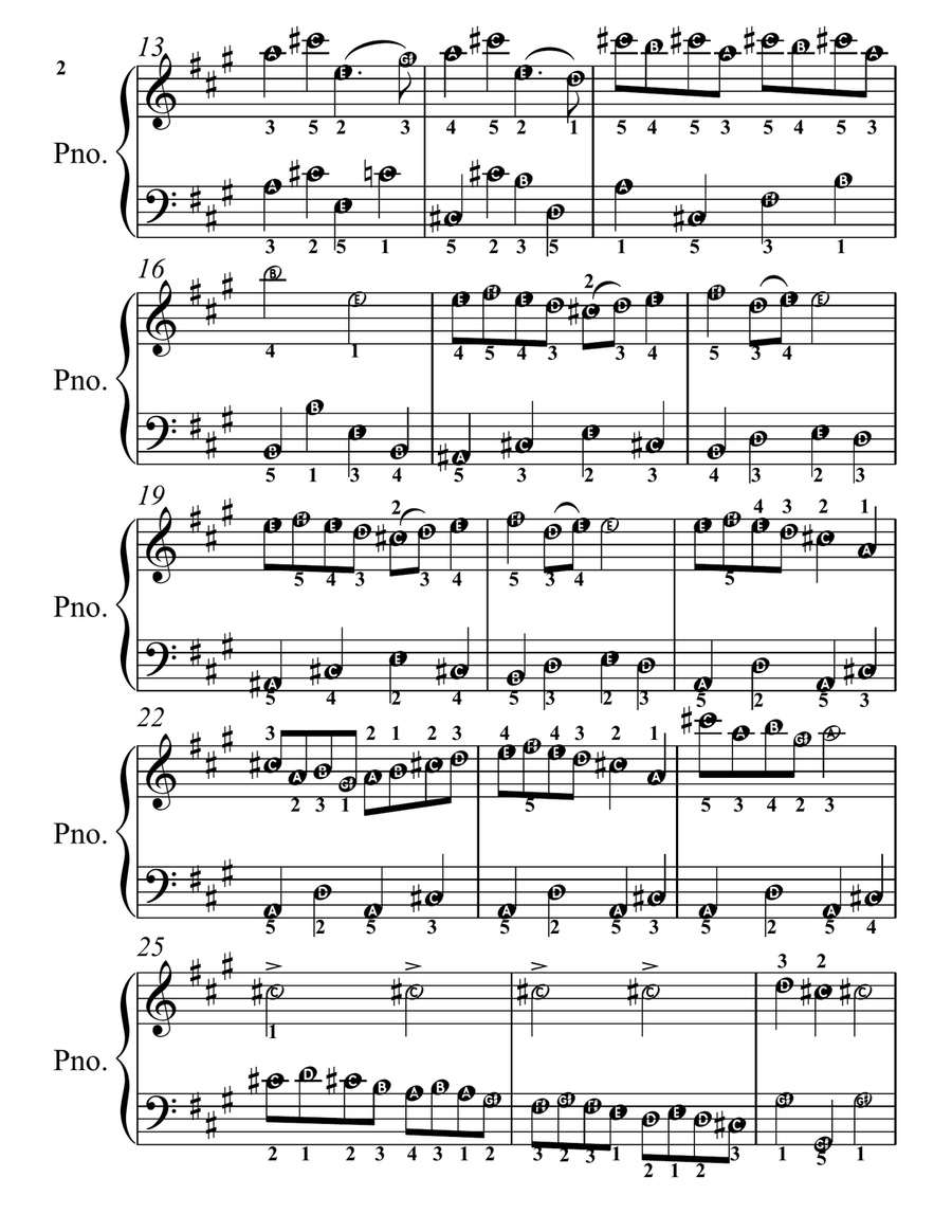 Norwegian Dance Opus 35 Number 2 Easy Piano Sheet Music Piano Method scores gallery preview page 3