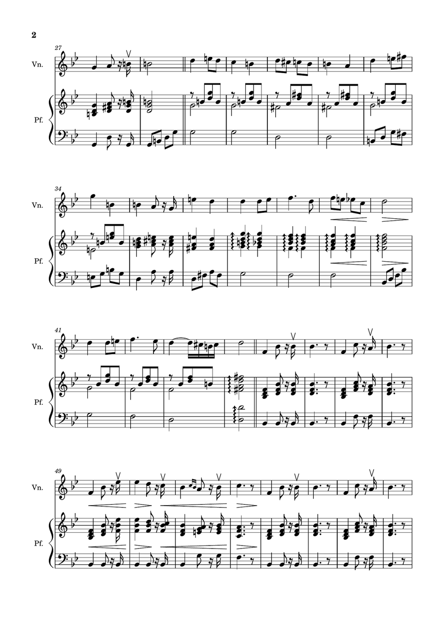Bridal Chorus. R. Wagner - Arranged for Violin and Piano Chamber Music scores gallery preview page 2