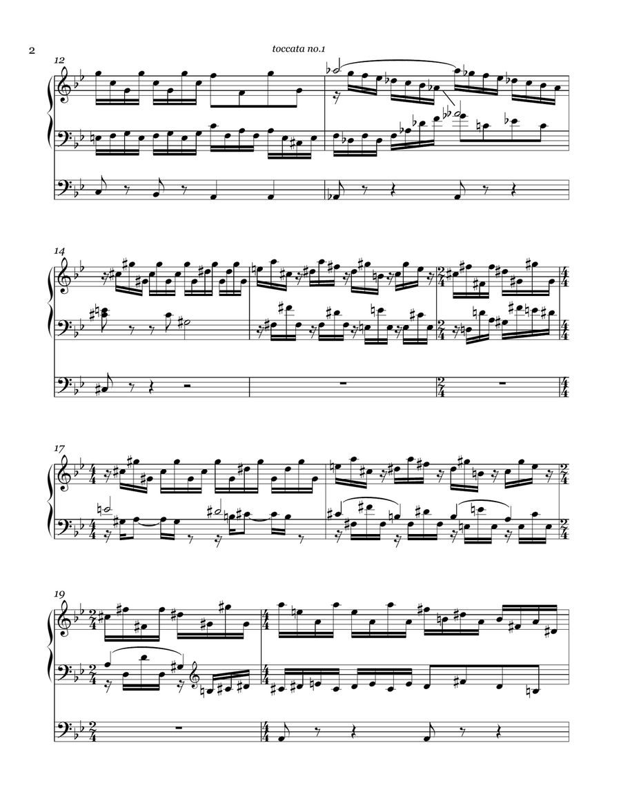 Toccata No.1 Organ Solo scores gallery preview page 4
