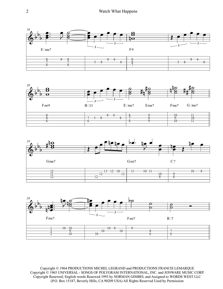 Watch What Happens Electric Guitar scores gallery preview page 2