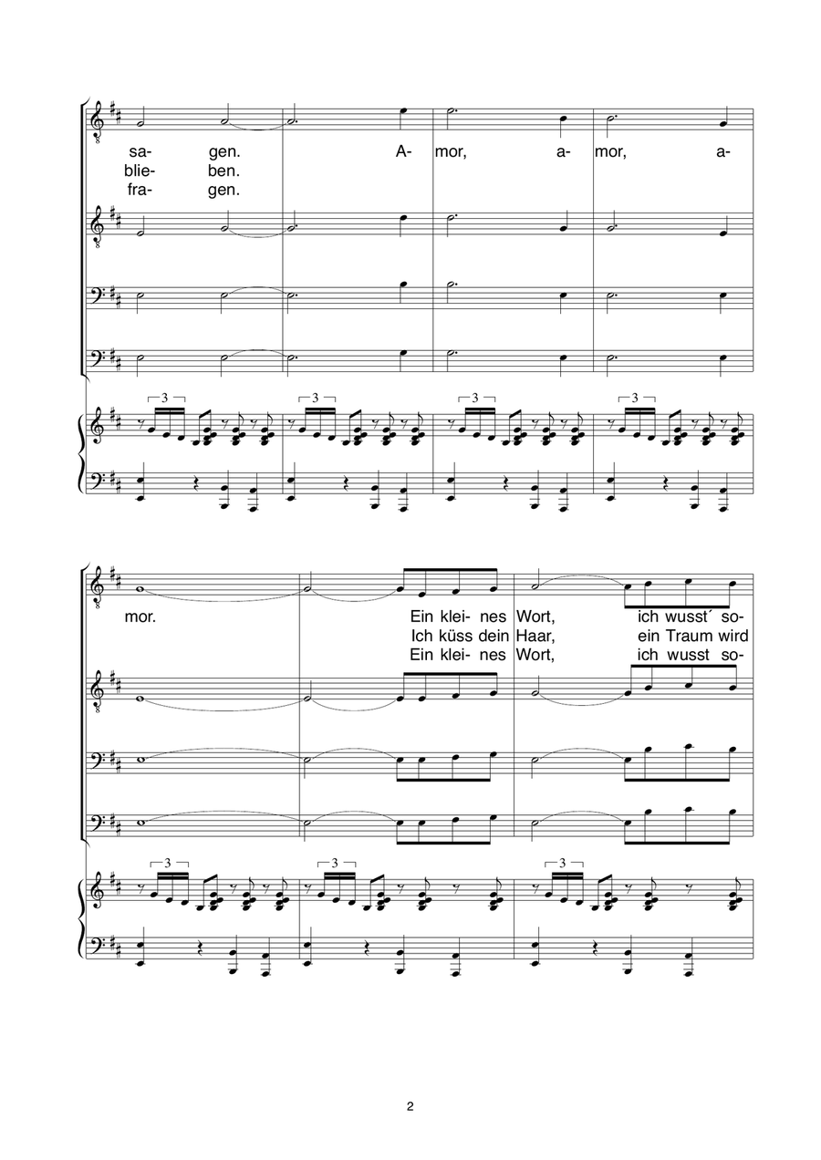 Amor,Amor,Amor Amor,Amor,Amor TTBB scores gallery preview page 2