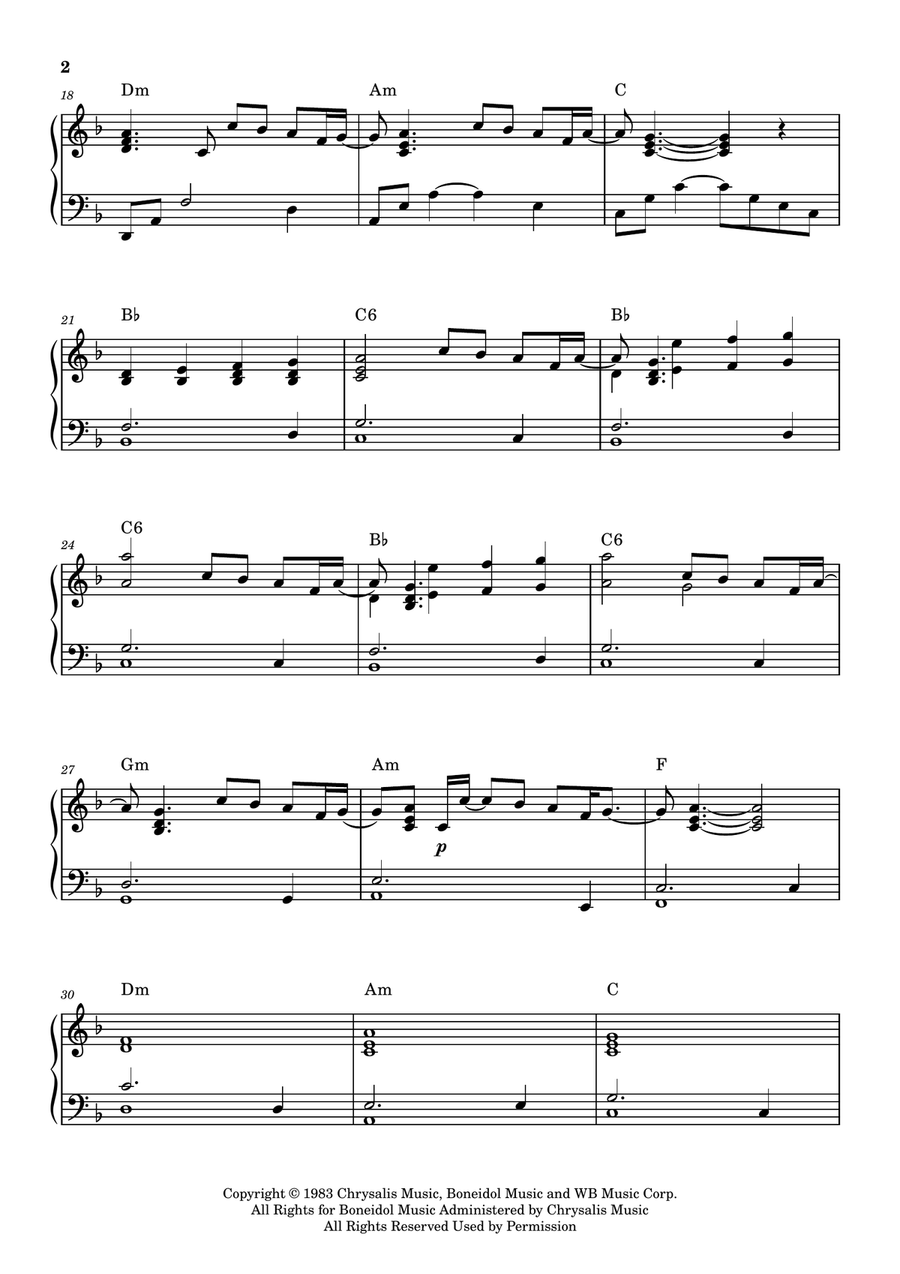 Eyes Without A Face Eyes Without A Face Piano Solo scores gallery preview page 2