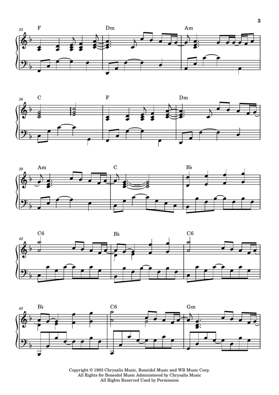 Eyes Without A Face Eyes Without A Face Piano Solo scores gallery preview page 3